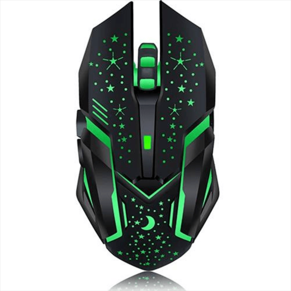 Mouse Gamer Inalambrico Retro Iluminado